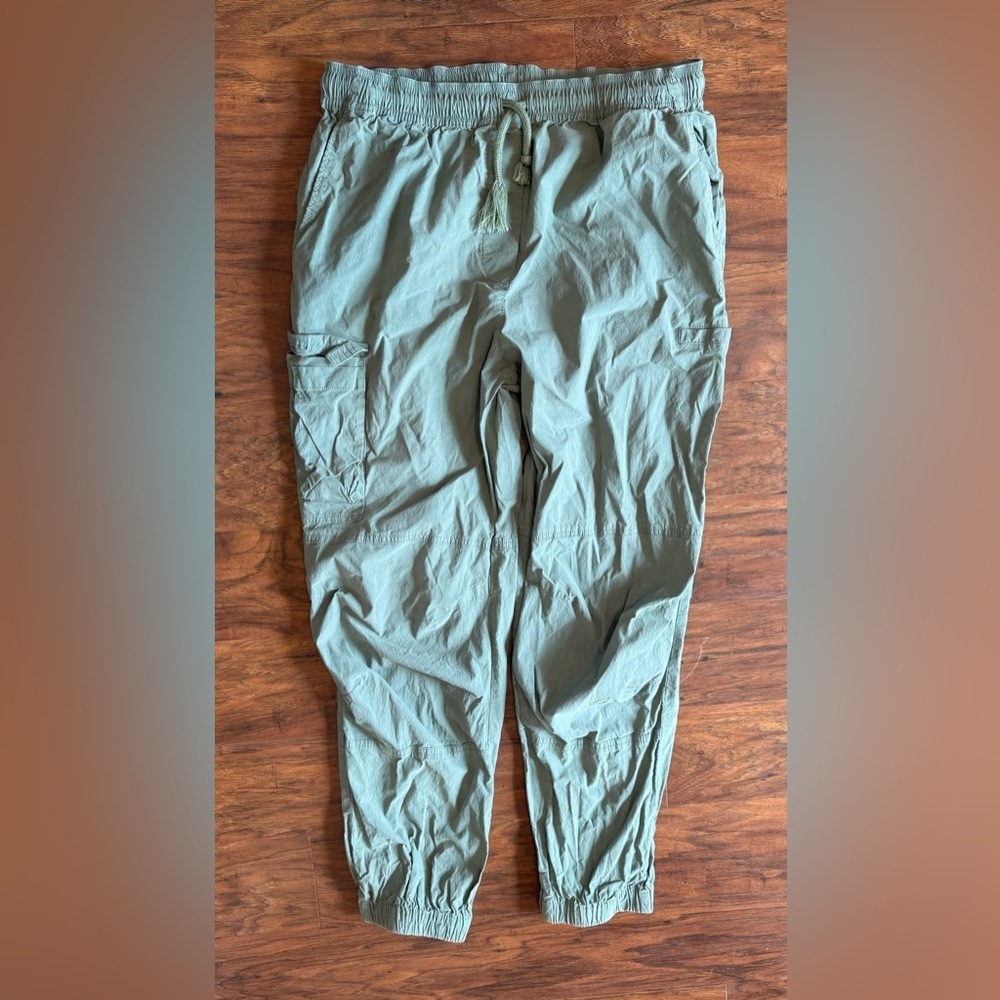 Sweaty Betty Quinn Utility Cargo Jogger Olive Green Athleisure Size 10